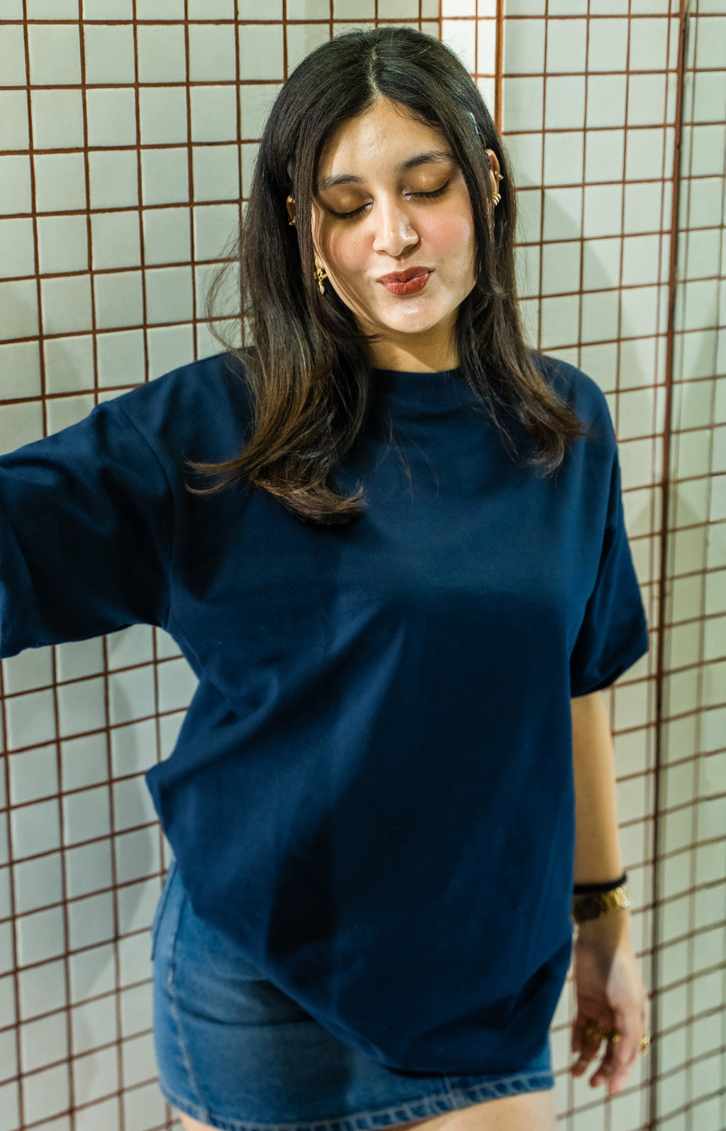 The Sorted Basic Oversized Tee : Sorted Blue