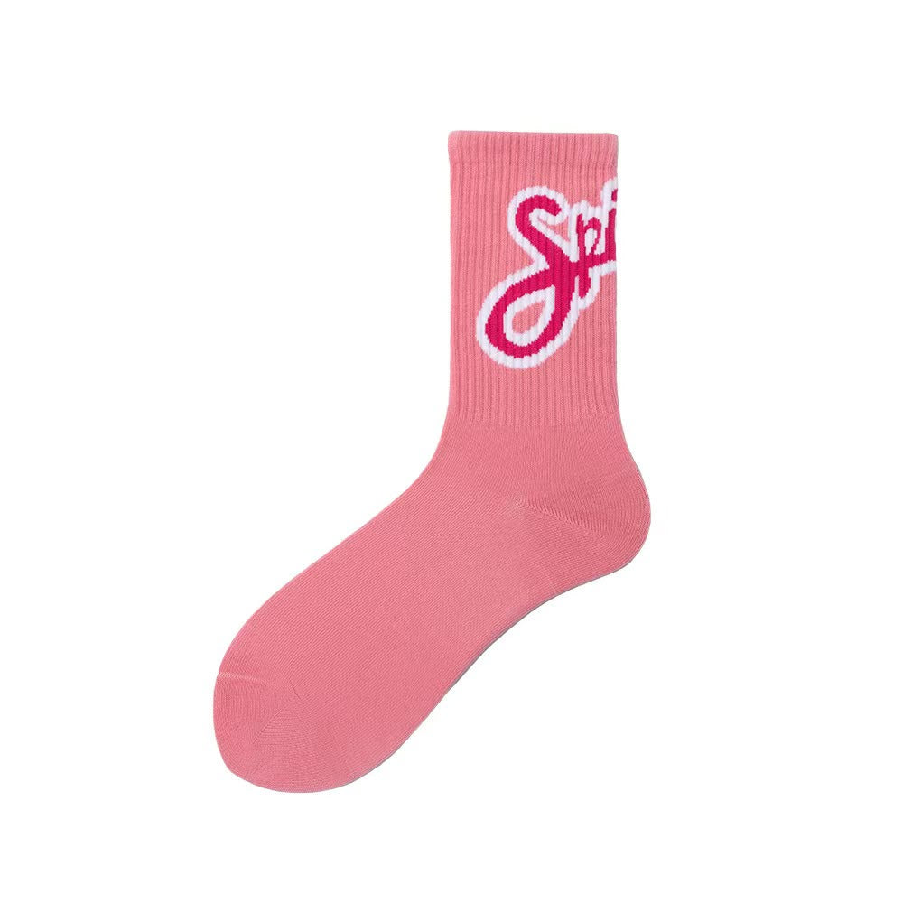 Pink Spirit Crew Socks