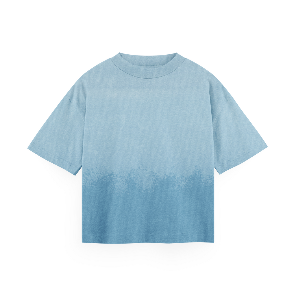 The Sorted Gradient Acid Wash Blue Oversized Tee